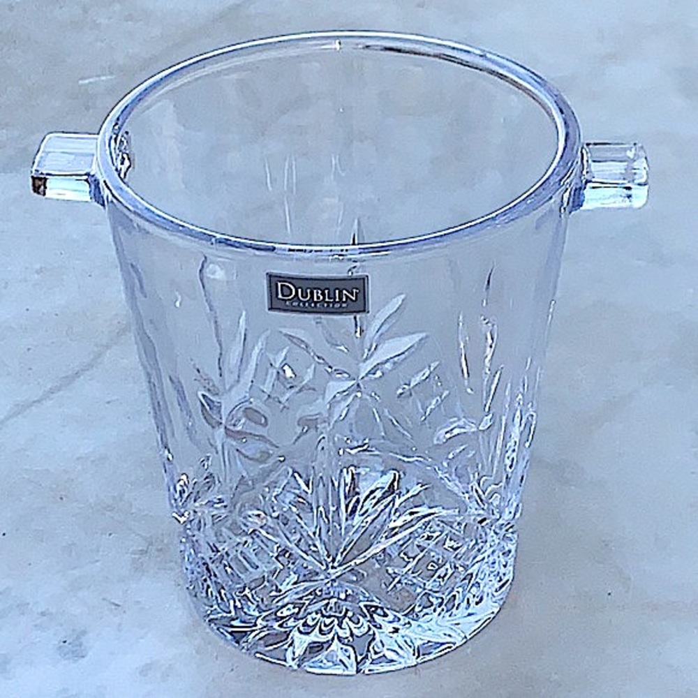 GODINGER DUBLIN ICE PAIL 6.75 INCH NIB CRYSTAL NEW